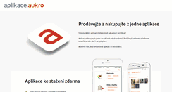 Desktop Screenshot of aplikace.aukro.cz