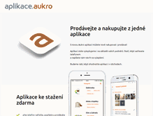 Tablet Screenshot of aplikace.aukro.cz